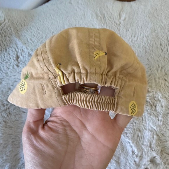 Hanna Andersson Kids Tan Banana Print 5 Panel Baseball Cap Hat XS S - Picture 5 of 6